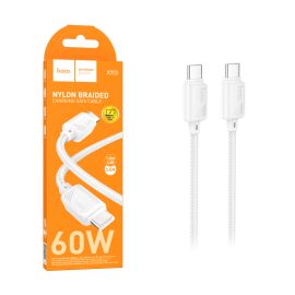 Кабель USB-C Type-C Hoco X113 (3A/60W/PD) <белый>