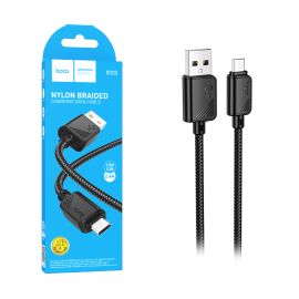 Кабель USB MicroUSB Hoco X113 (2.4A) <черный>
