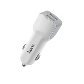 Автомобильное зарядное устройство USB Hoco Z23 (2 порта/5V/2.4A) <белый>