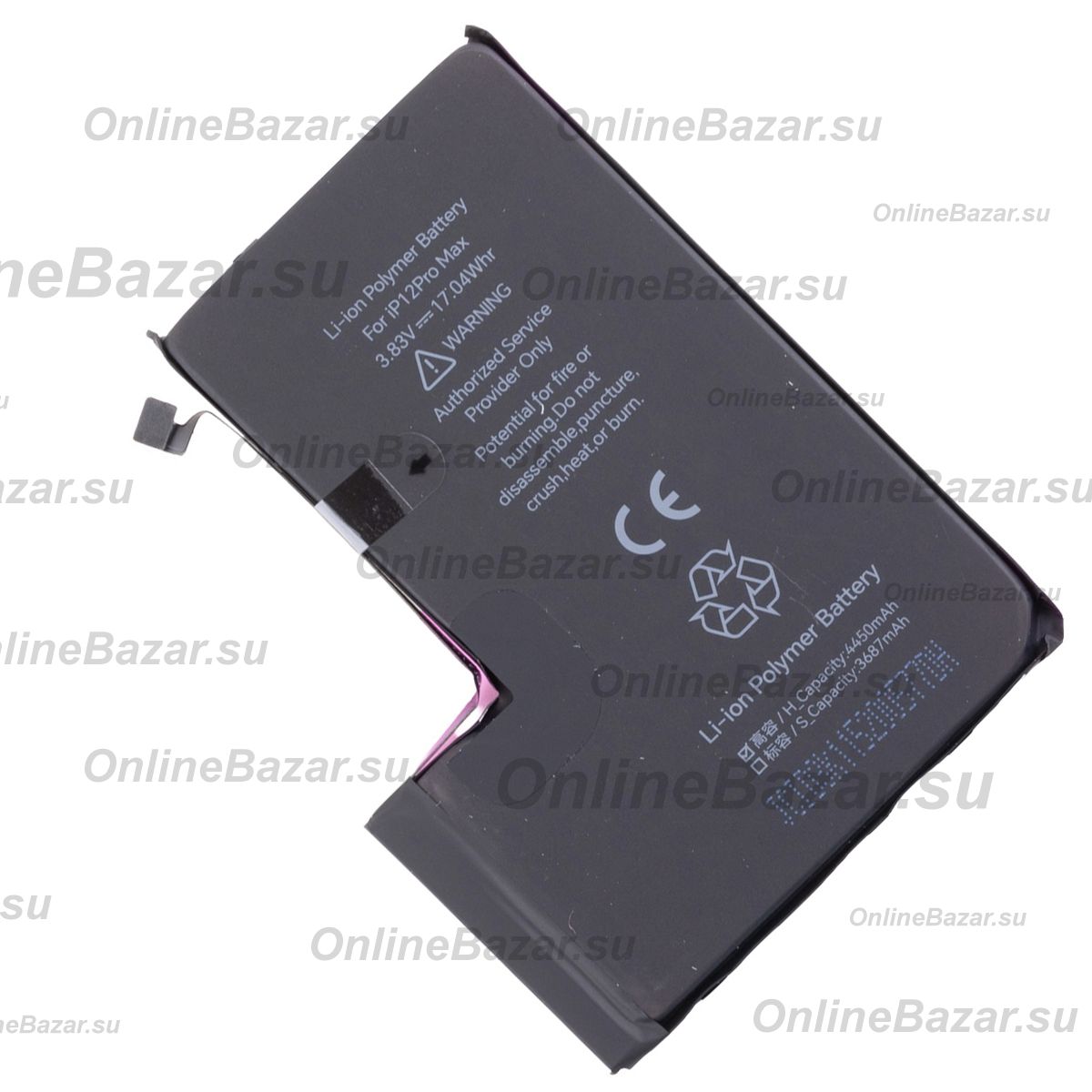 Аккумуляторная батарея для Apple iPhone 12 Pro Max (A2466) с верификацией JCID 4450 mAh ― OnlineBazar.su