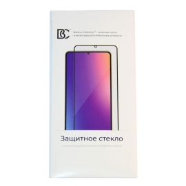 Защитное стекло для Oppo AX7 (2.5D/закаленное, полная наклейка) <черный> в блистере