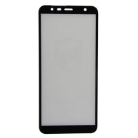 Защитное стекло для Samsung SM-J415F (Galaxy J4 Plus 2018) (2,5D/полная наклейка) <черный> ― OnlineBazar.su