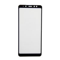Защитное стекло для Samsung SM-A730FZ (Galaxy A8 Plus 2018) (2,5D/полная наклейка) <черный> ― OnlineBazar.su