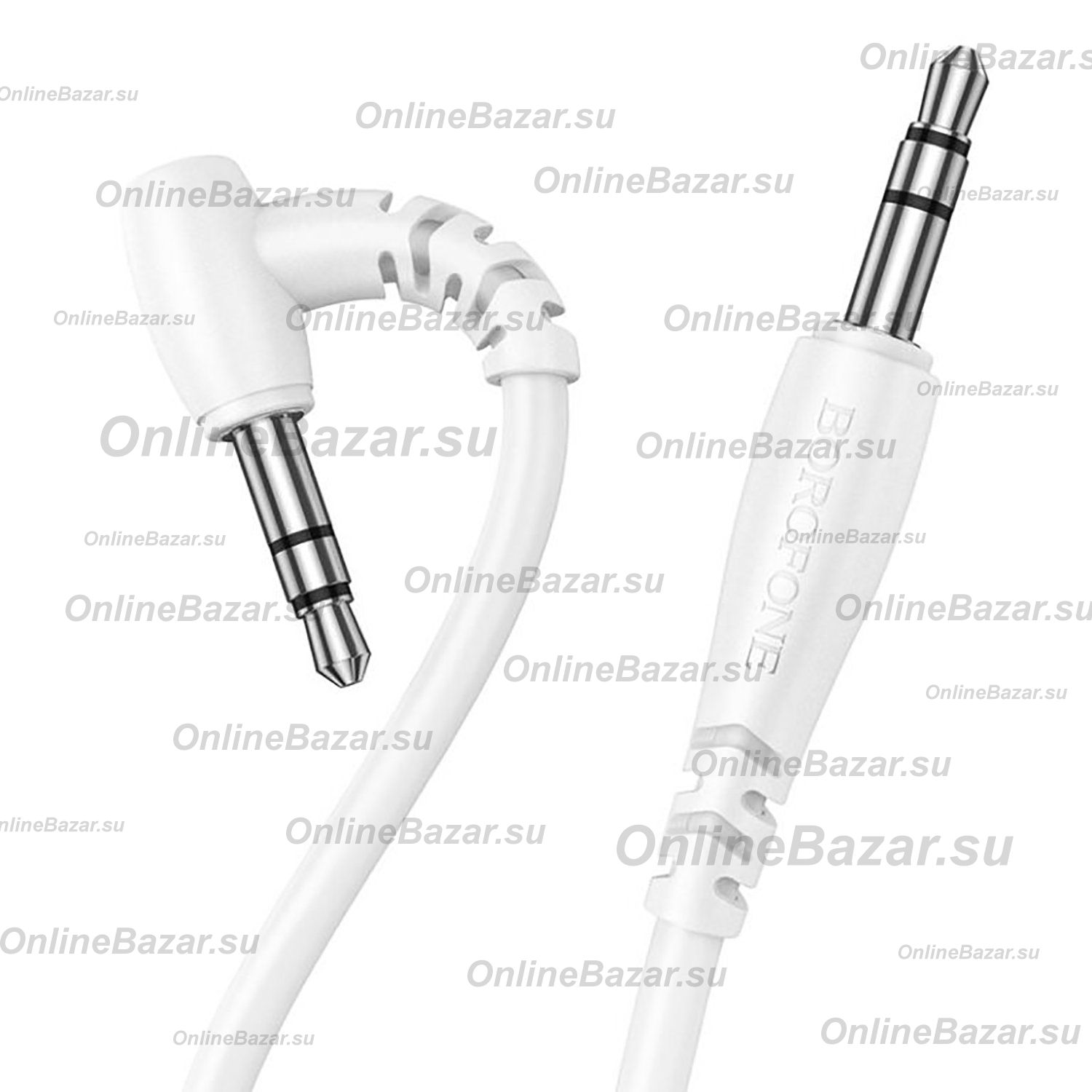 Кабель AUX 3.5 mm - 3.5 mm Borofone BL10 (1 м) <белый> ― OnlineBazar.su
