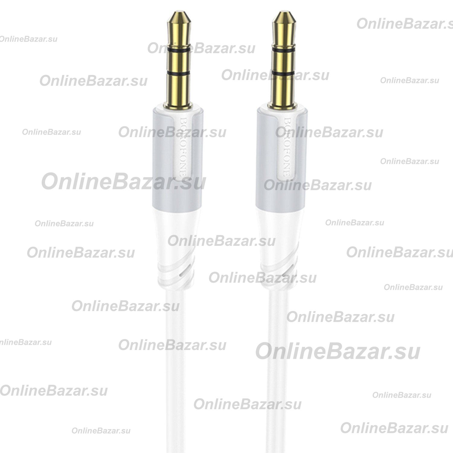 Кабель AUX 3.5 mm - 3.5 mm Borofone BL19 (1 м) <белый> ― OnlineBazar.su