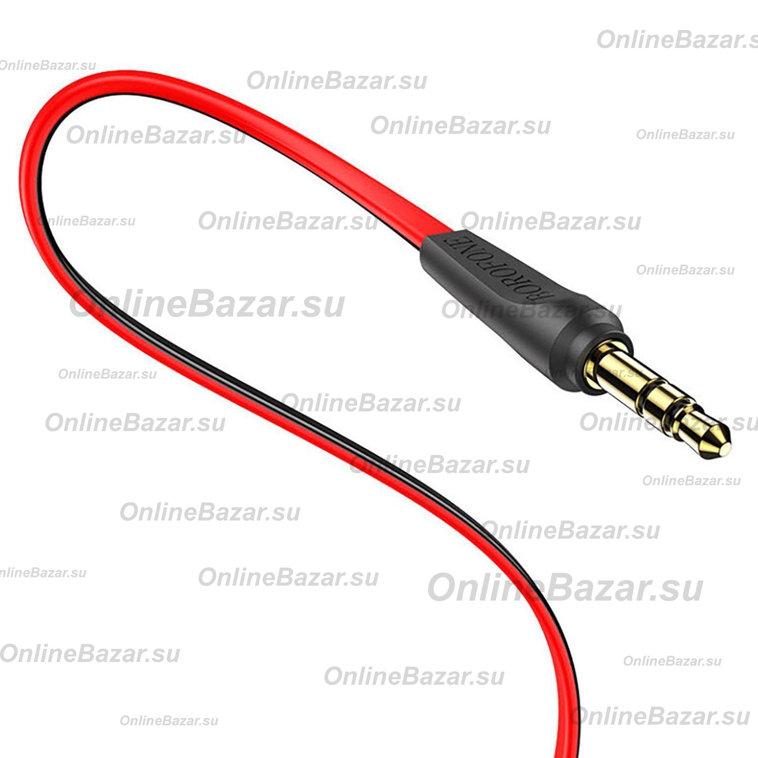 Кабель AUX 3.5 mm - 3.5 mm Borofone BL6 (1 м) <красный> ― OnlineBazar.su