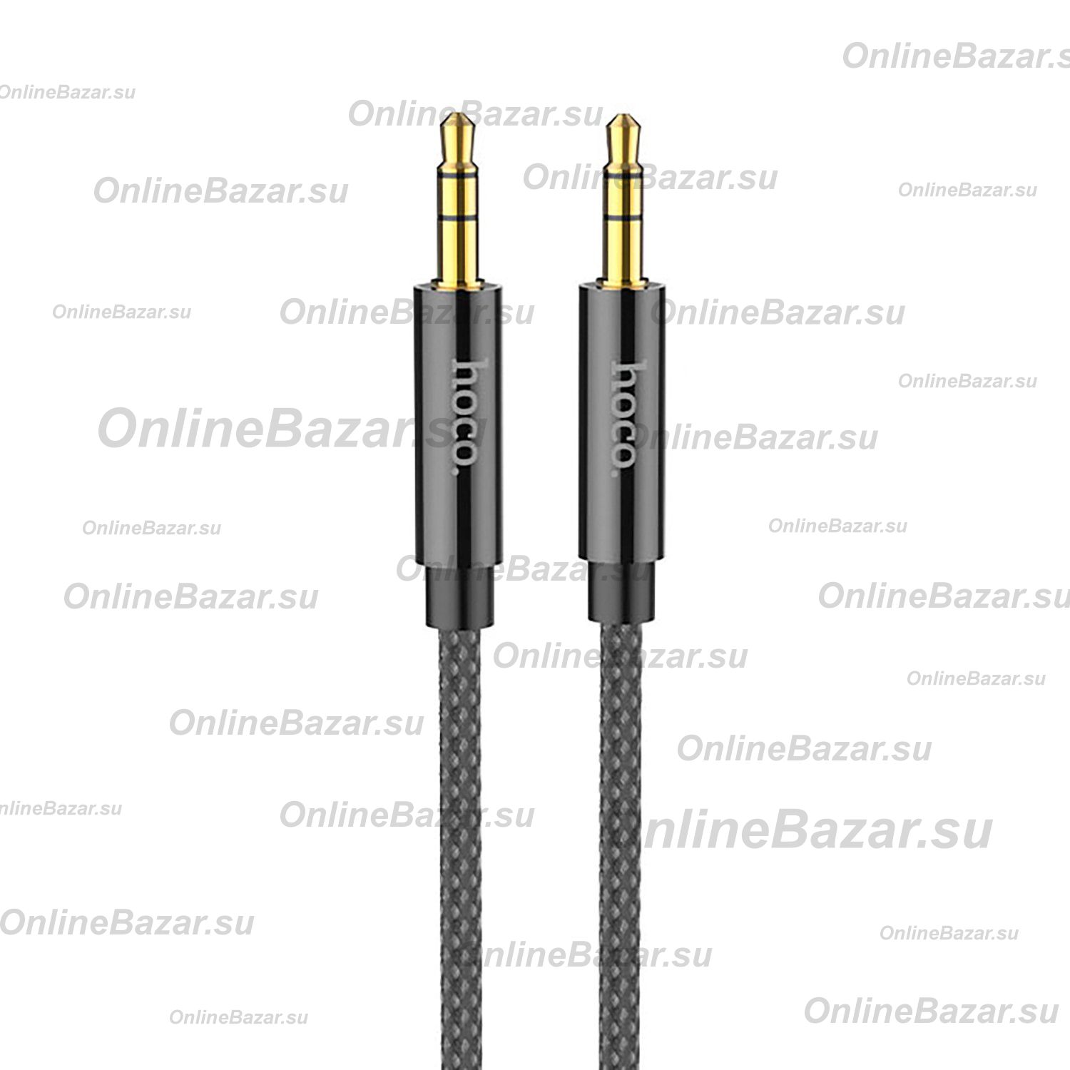 Кабель AUX 3.5 mm - 3.5 mm Hoco UPA19 (1 м) <черный> ― OnlineBazar.su