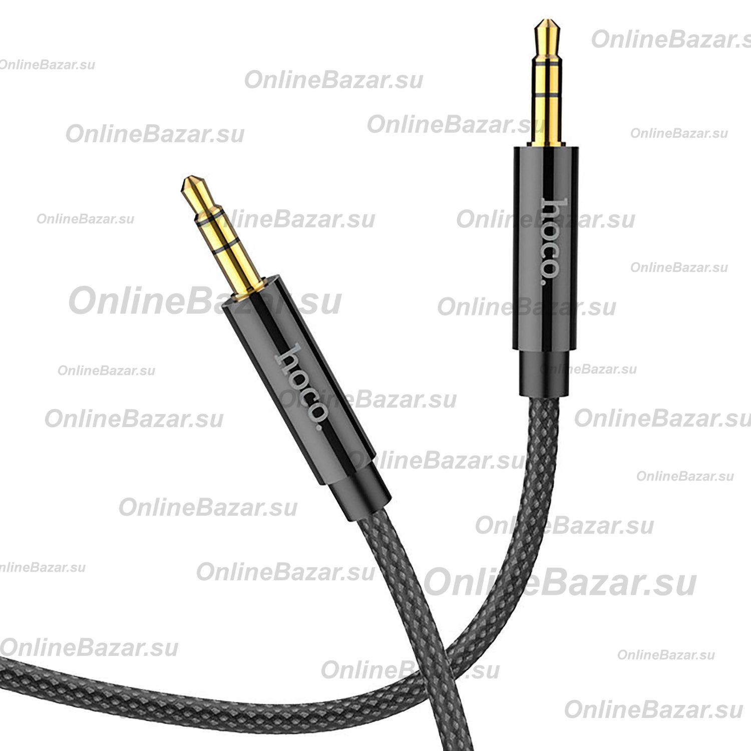 Кабель AUX 3.5 mm - 3.5 mm Hoco UPA19 (2 м) <черный> ― OnlineBazar.su