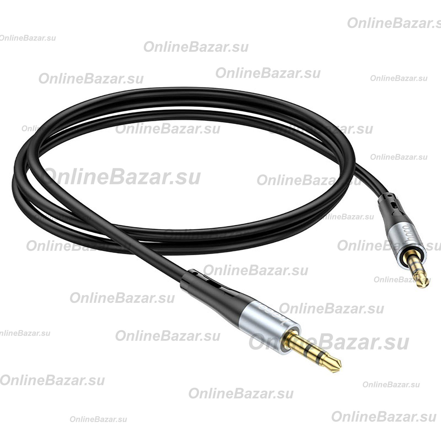 Кабель AUX 3.5 mm - 3.5 mm Hoco UPA22 (1 м) <черный> ― OnlineBazar.su