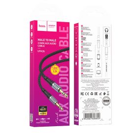 Кабель AUX 3.5 mm - 3.5 mm Hoco UPA26 (1 м) <черный>