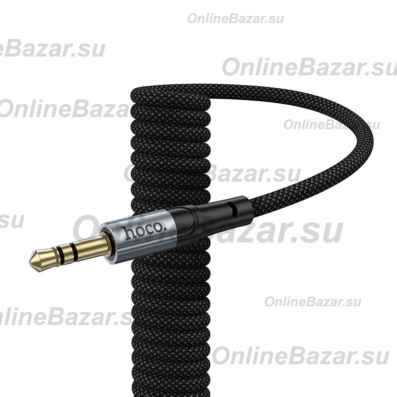 Кабель AUX 3.5mm - Lightning Hoco UPA33A (1.5 м) <черный> ― OnlineBazar.su