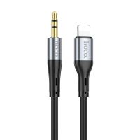 Кабель AUX iPhone Lightning - 3.5 mm Hoco UPA22 (1 м) <черный> ― OnlineBazar.su
