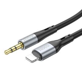 Кабель AUX iPhone Lightning - 3.5 mm Hoco UPA22 (1 м) <черный>