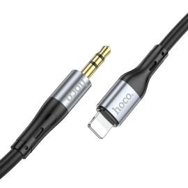 Кабель AUX iPhone Lightning - 3.5 mm Hoco UPA22 (1 м) <черный>