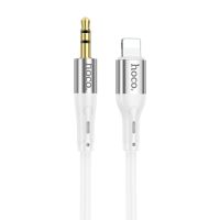 Кабель AUX iPhone Lightning - 3.5 mm Hoco UPA22 <белый> ― OnlineBazar.su