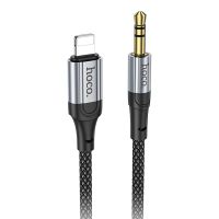 Кабель AUX iPhone Lightning - 3.5 mm Hoco UPA26 (1 м) <черный> ― OnlineBazar.su