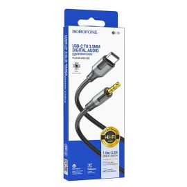 Кабель AUX 3.5 mm - Type-C Borofone BL19 (1 м) <черный>
