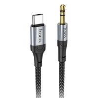 Кабель AUX 3.5 mm - Type-C Hoco UPA26 (1 м) <черный> ― OnlineBazar.su