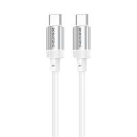 Кабель USB-C Type-C Borofone BX108 (3A/PD/60W/1 метр) <белый> ― OnlineBazar.su