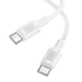 Кабель USB-C Type-C Borofone BX111 (3A/PD/60W/1 метр) <белый>