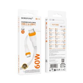 Кабель USB-C Type-C Borofone BX118 (3A/PD/60W/1 метр) <белый>