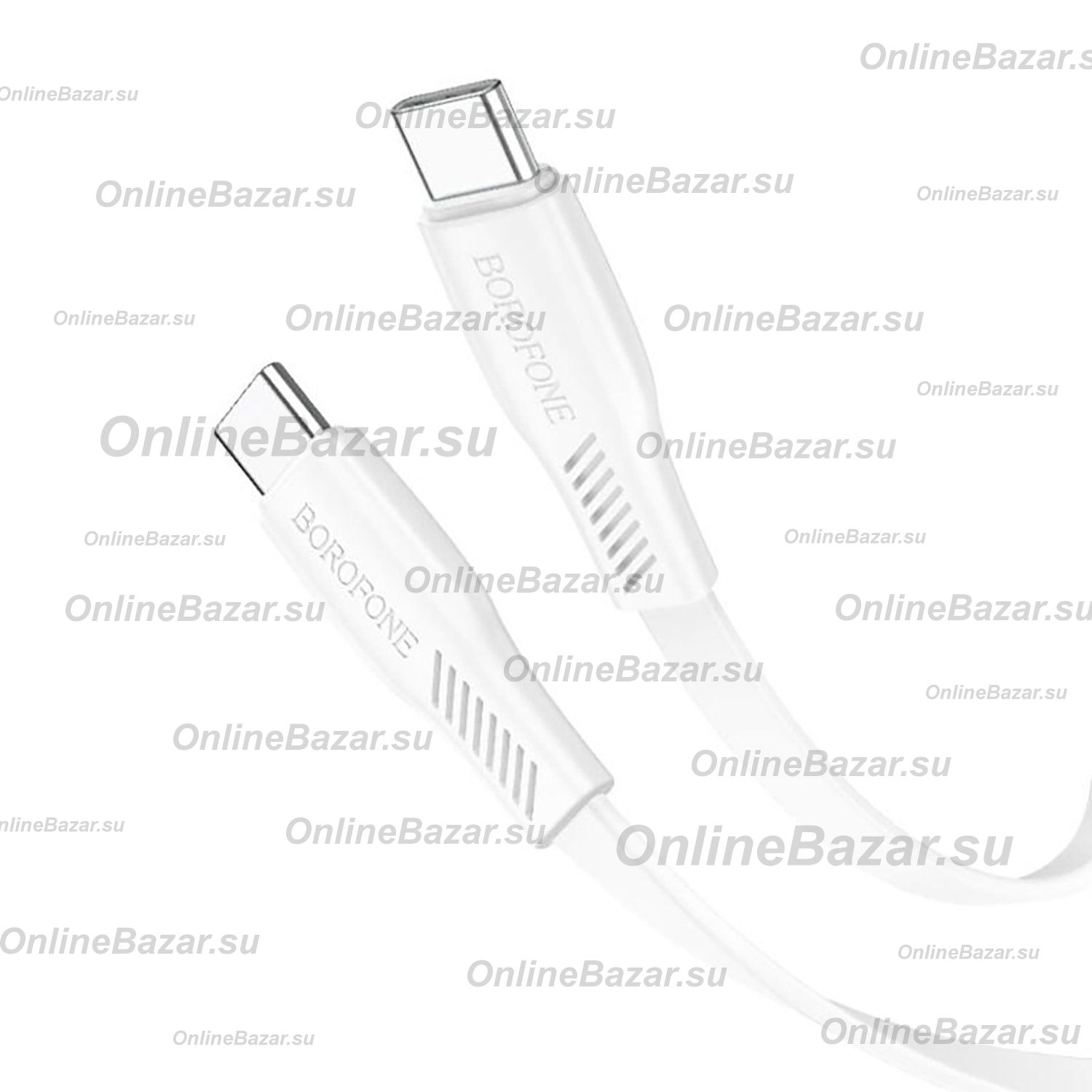 Кабель USB-C Type-C Borofone BX85 (3A/60W/1 метр) <белый> ― OnlineBazar.su