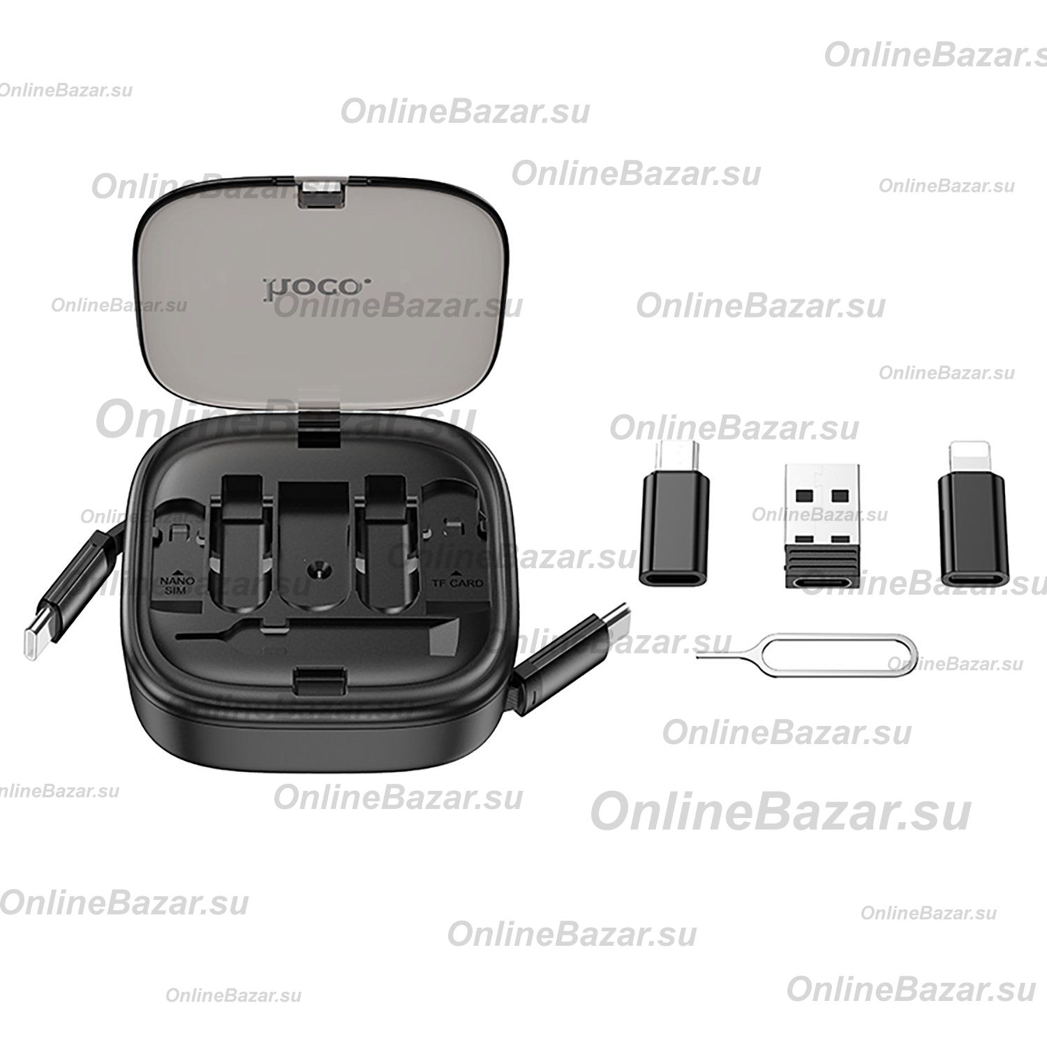 Кабель USB-C Type-C Hoco U140 (5A/100W/1 метр) <черный> ― OnlineBazar.su
