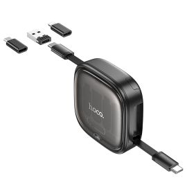 Кабель USB-C Type-C Hoco U140 (5A/100W/1 метр) <черный>