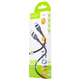 Кабель USB-C Type-C Hoco X109 (3A/PD/60W/1 метр) <черный>
