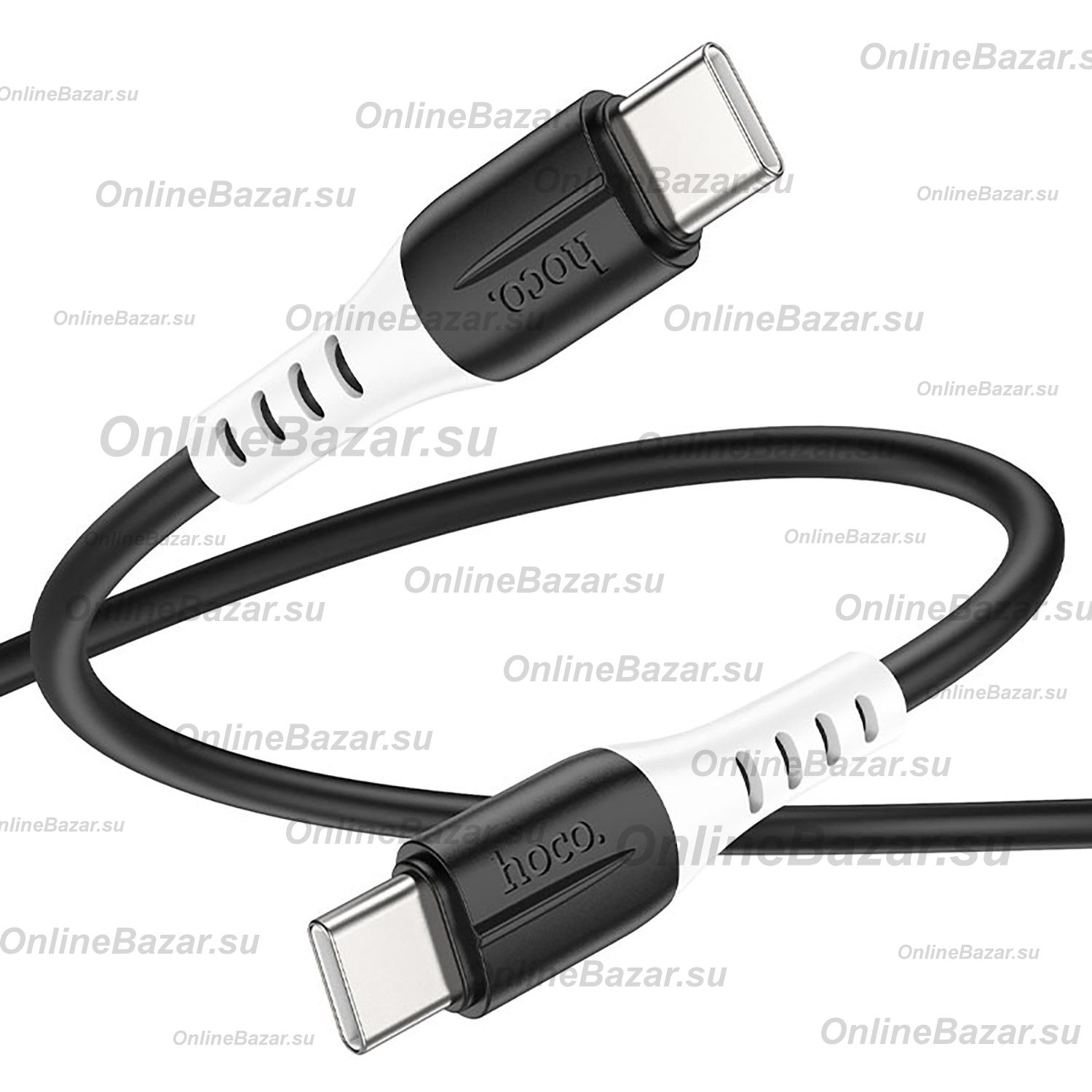 Кабель USB-C Type-C Hoco X82 (3A/60W/1 метр) <черный> ― OnlineBazar.su