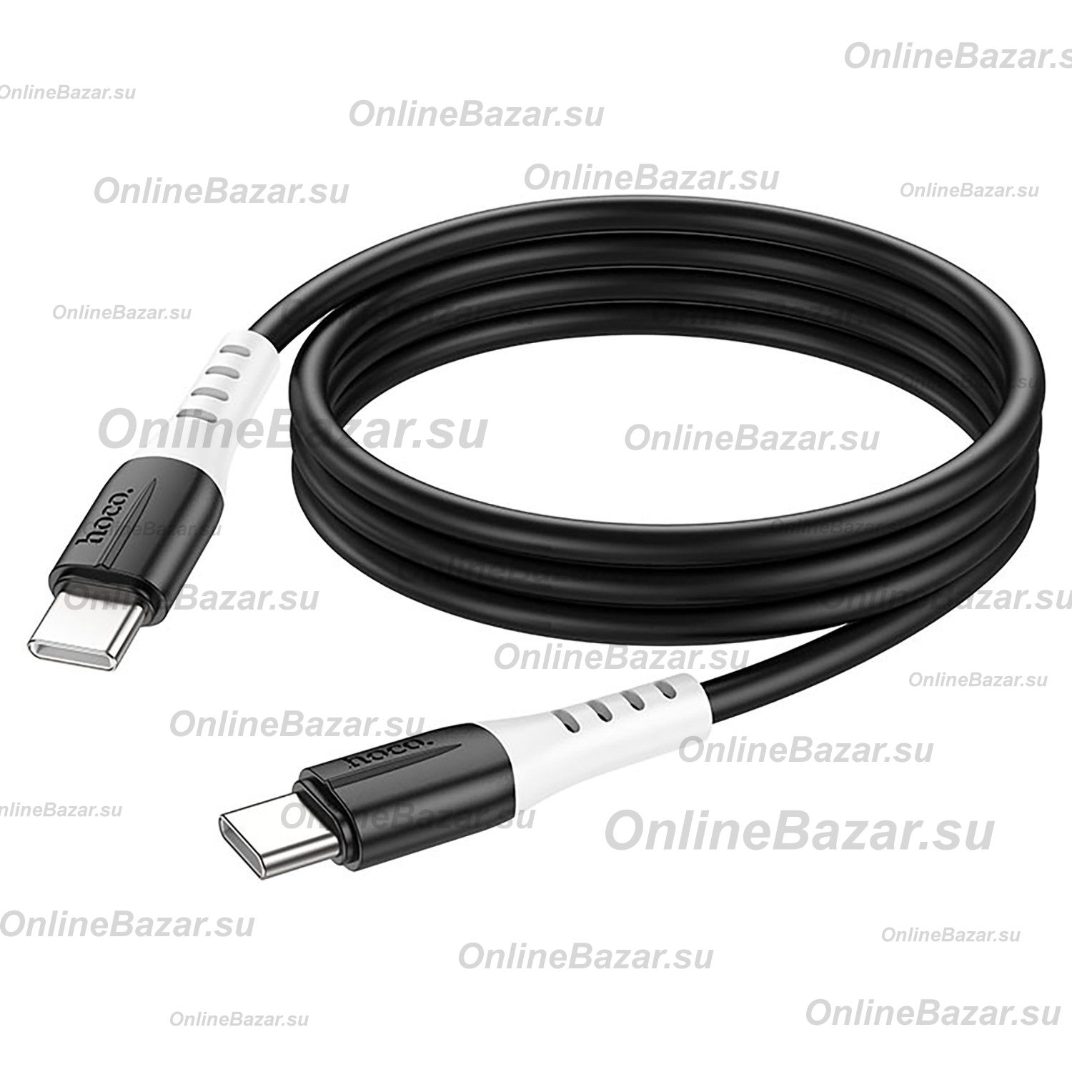 Кабель USB-C Type-C Hoco X82 (3A/60W/1 метр) <черный> ― OnlineBazar.su