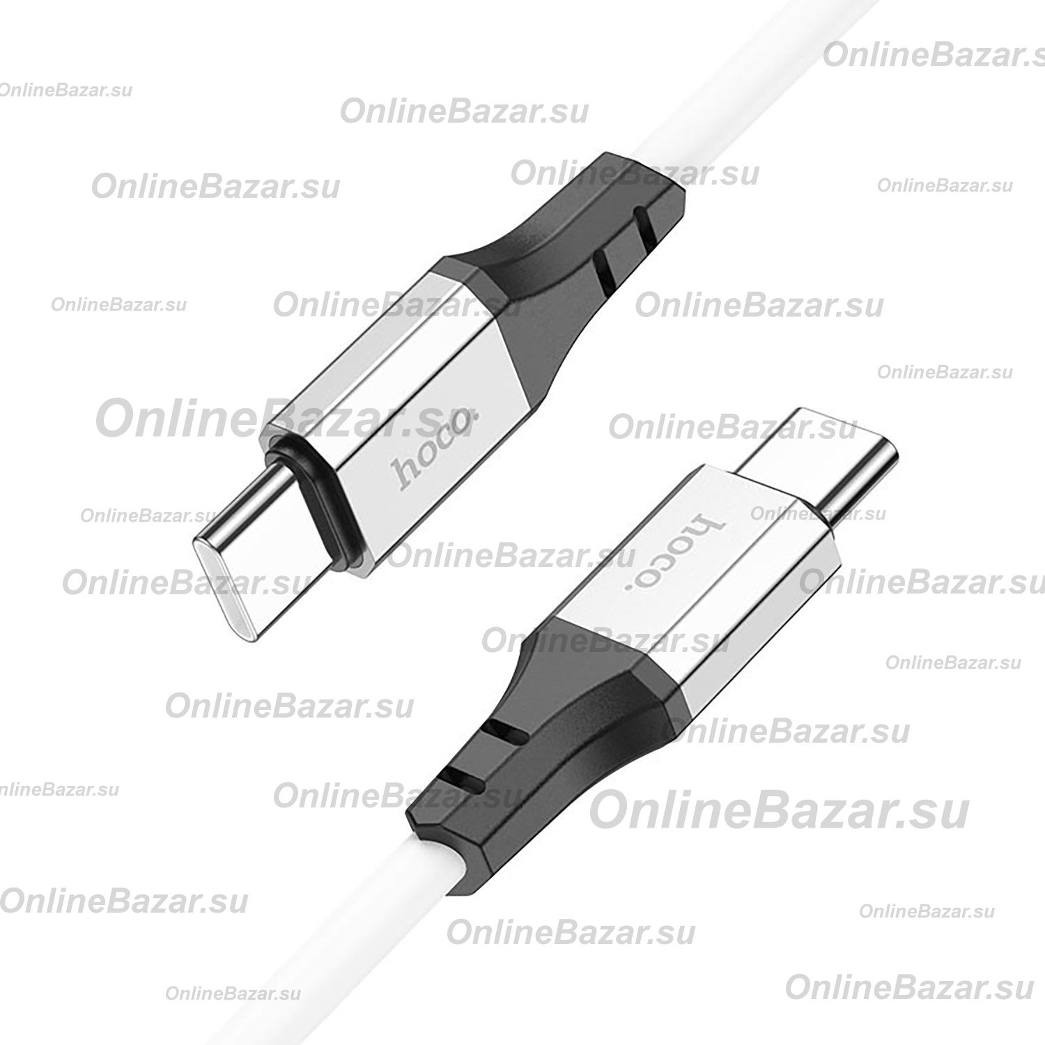 Кабель USB-C Type-C Hoco X86 (3A/PD/60W/1 метр) <белый> ― OnlineBazar.su