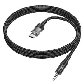 Кабель Type-C 3.5 mm Hoco UPA27 (1.2 м) <черный>