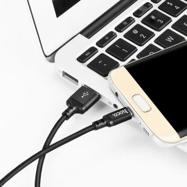 Кабель USB MicroUSB Hoco X14 (2 метра) <черный>