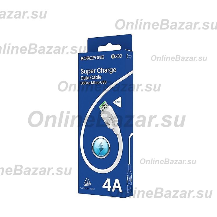 Кабель USB MicroUSB Borofone BX33 <белый> ― OnlineBazar.su