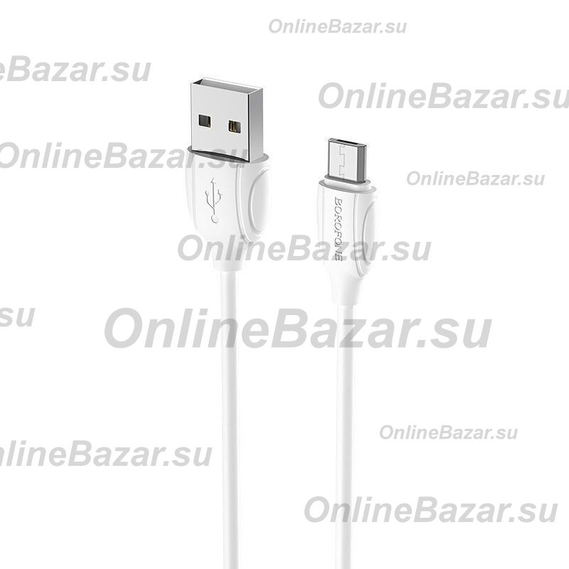 Кабель USB MicroUSB Borofone BX19 <белый> ― OnlineBazar.su