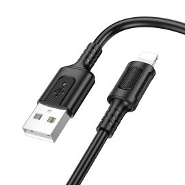 Кабель USB Apple iPhone Lightning Borofone BX111 (2.4A/1 метр) <черный>