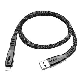 Кабель USB Apple iPhone Lightning Hoco U70 (2.4A/1,2 метра) <черный>
