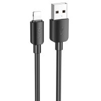 Кабель USB Apple iPhone Lightning Hoco X96 (2.4A/12W/0,25 метра) <черный> ― OnlineBazar.su