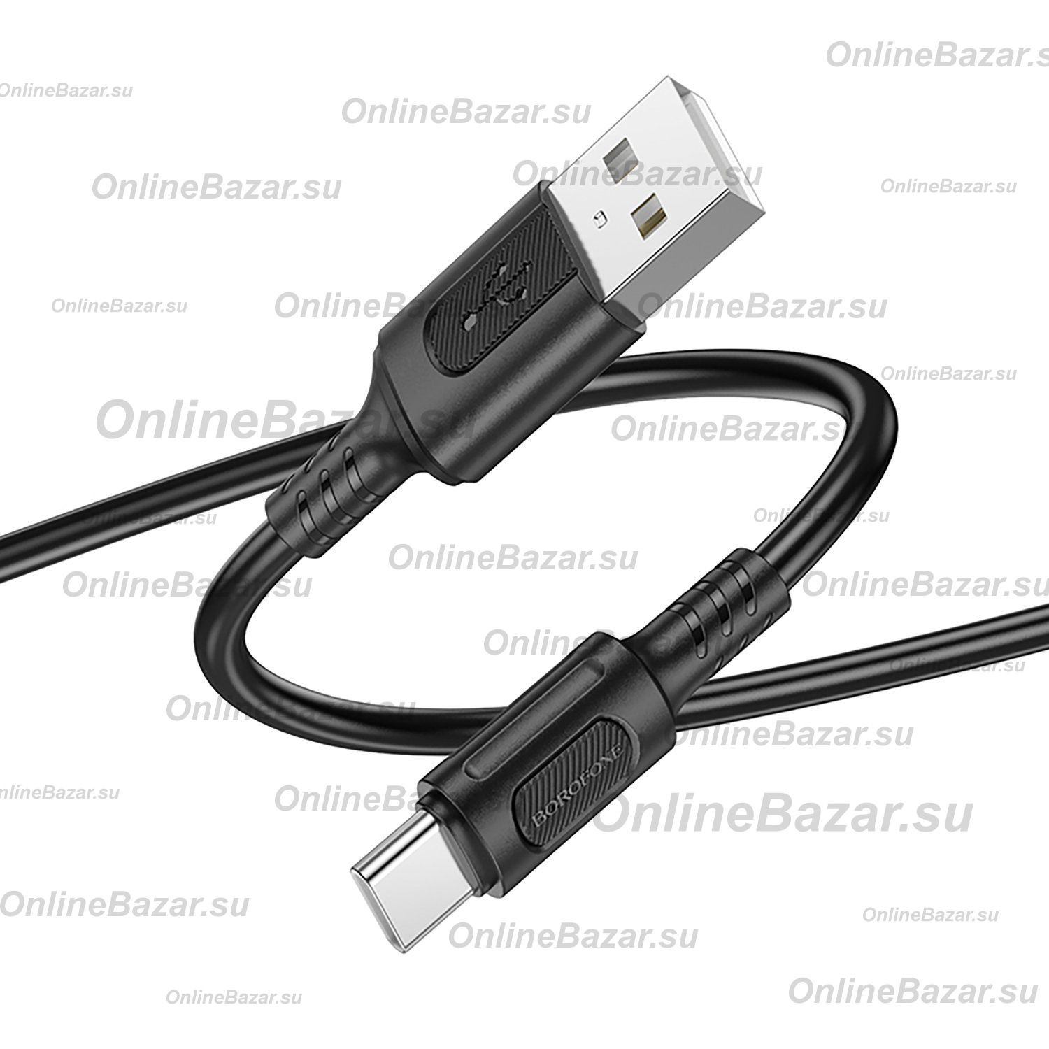 Кабель USB Type-C Borofone BX111 (3A/1 метр) <черный> ― OnlineBazar.su