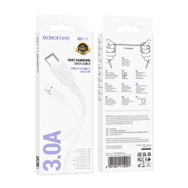 Кабель USB Type-C Borofone BX111 (3A/1 метр) <белый>
