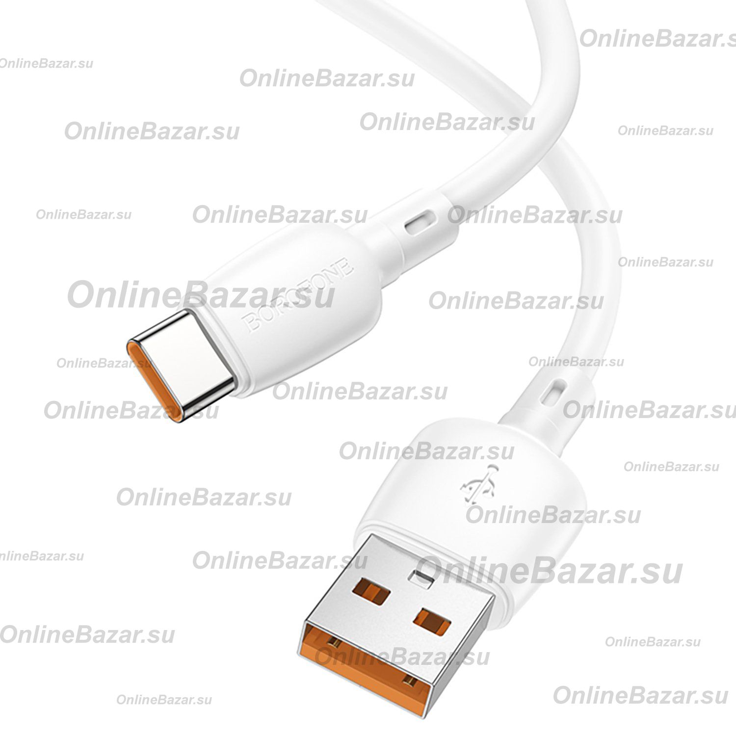 Кабель USB Type-C Borofone BX93 (5A/PD/100W/1 метр) <белый> ― OnlineBazar.su
