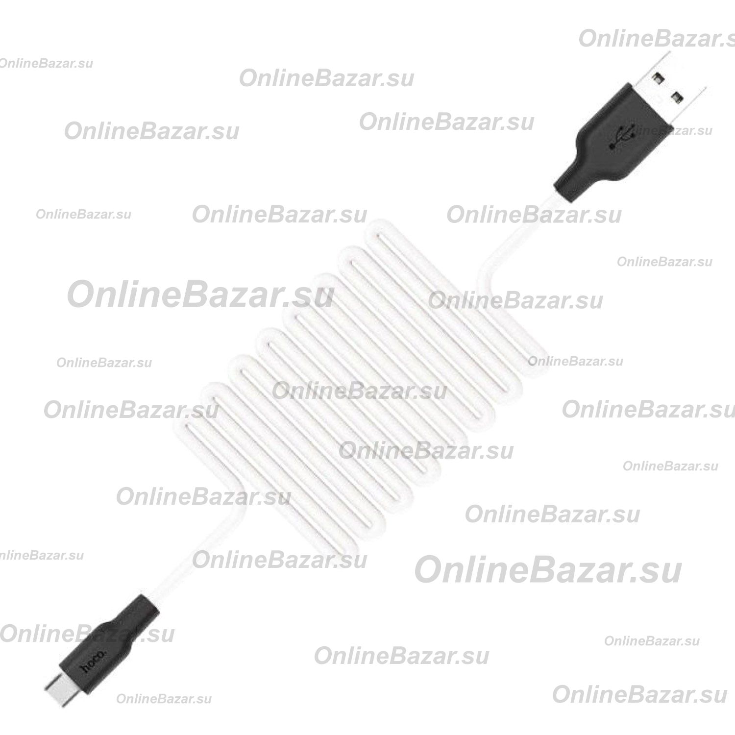 Кабель USB Type-C Hoco X21 (3A/1 метр) <черно-белый> ― OnlineBazar.su