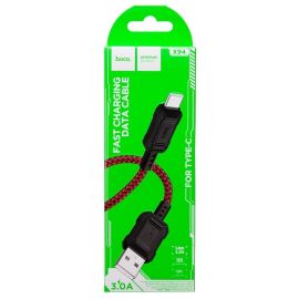 Кабель USB Type-C Hoco X94 (3A/1 метр) <красный>