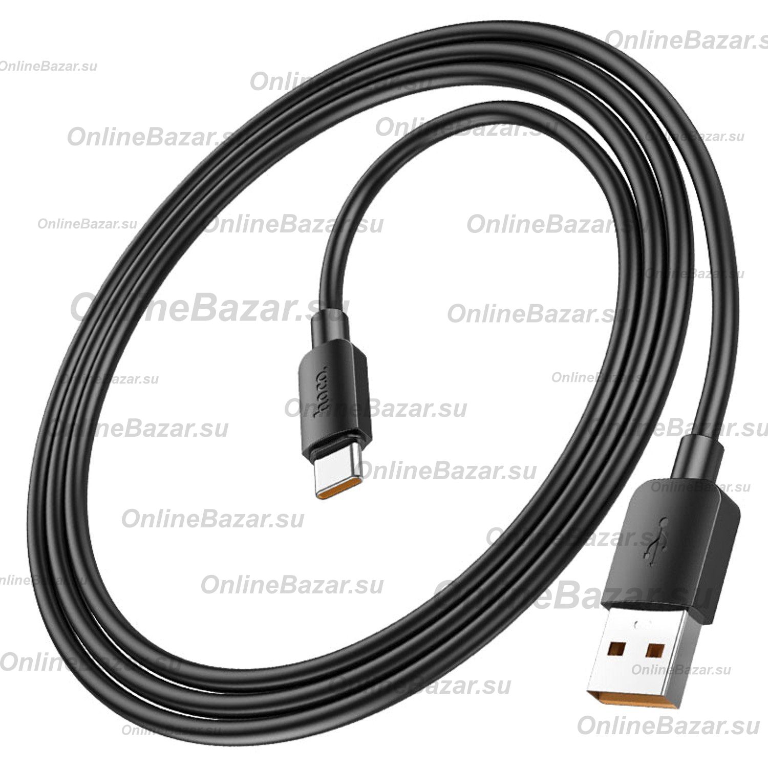 Кабель USB Type-C Hoco X96 (6A/100W/0.25 метр) <черный> ― OnlineBazar.su