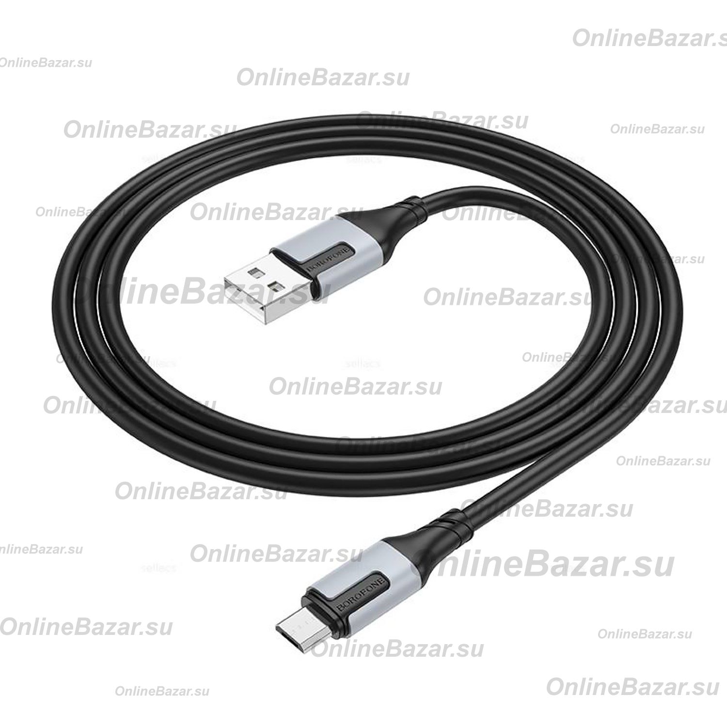 Кабель USB MicroUSB Borofone BX101 (2.4А/1 метр) <черный> ― OnlineBazar.su