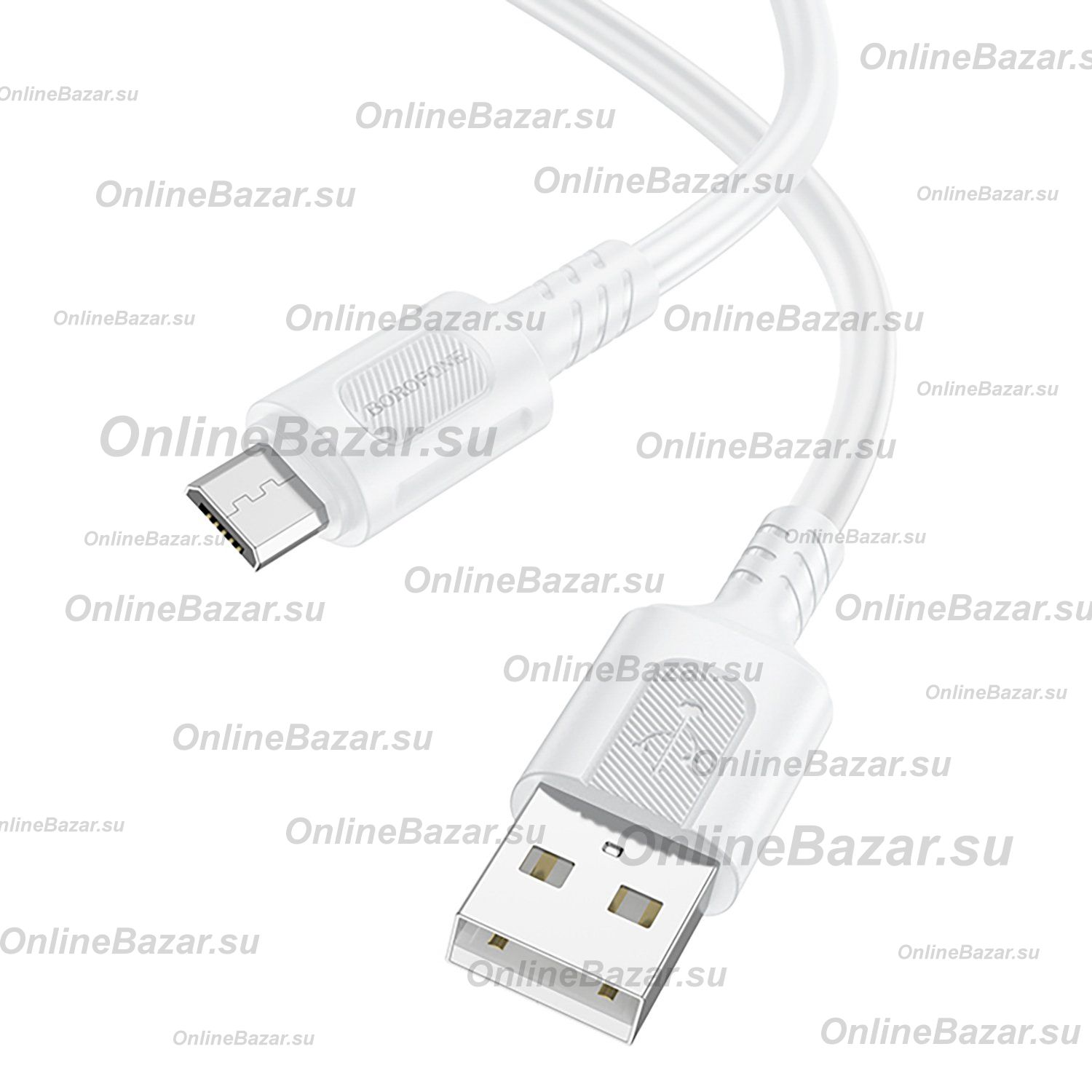 Кабель USB MicroUSB Borofone BX111 (2.4А/1 метр) <белый> ― OnlineBazar.su