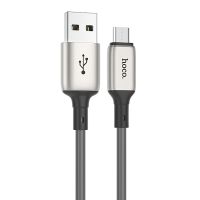 Кабель USB MicroUSB Hoco X66 (2.4А/1 метр) <серый> ― OnlineBazar.su