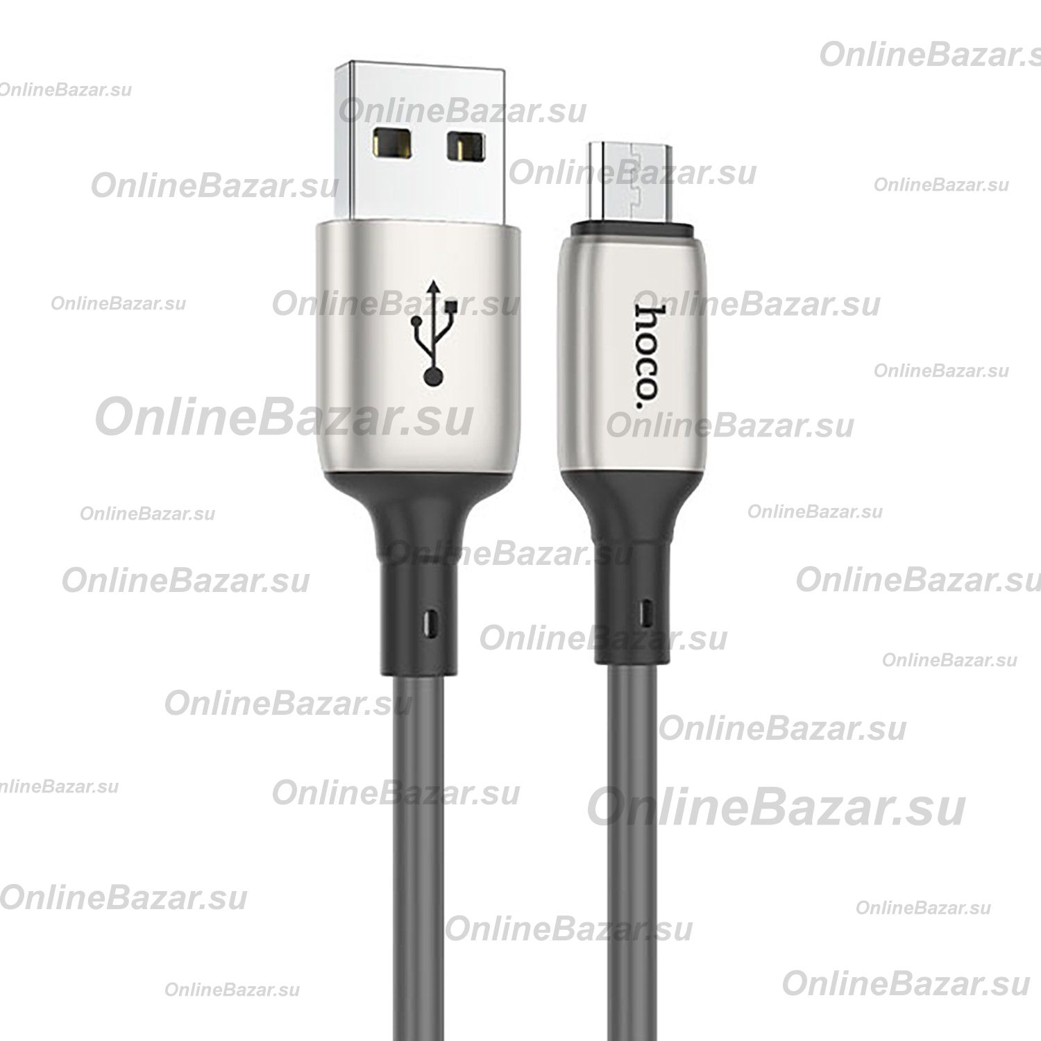 Кабель USB MicroUSB Hoco X66 (2.4А/1 метр) <серый> ― OnlineBazar.su