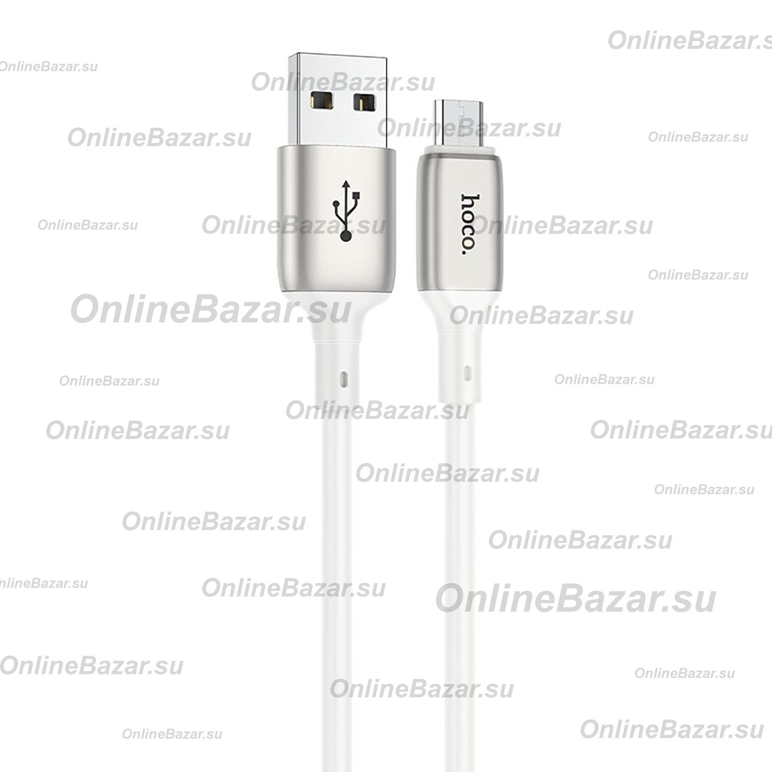 Кабель USB MicroUSB Hoco X66 (2.4А/1 метр) <белый> ― OnlineBazar.su